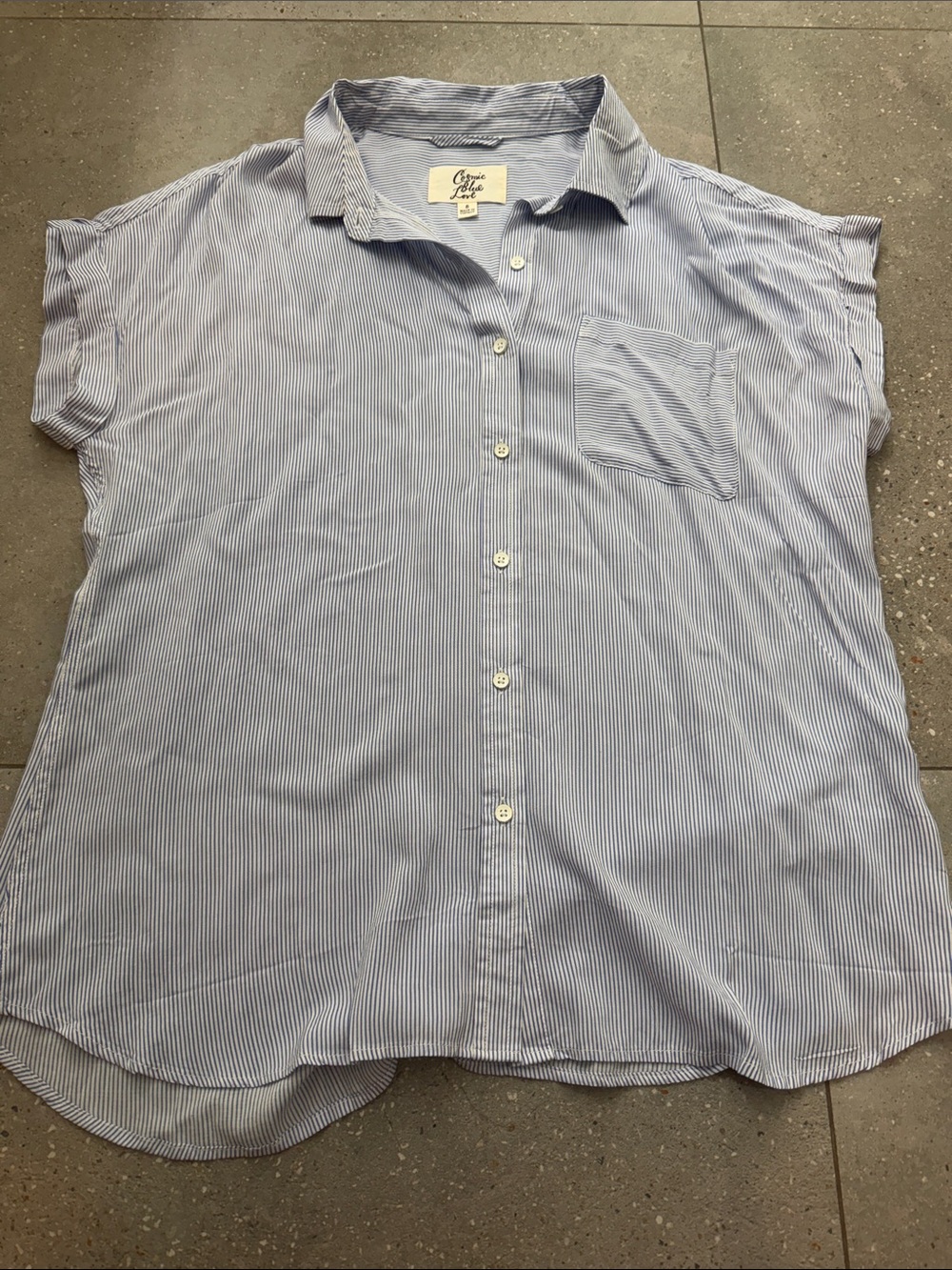 Cosmic Blue Love Button Down Tee